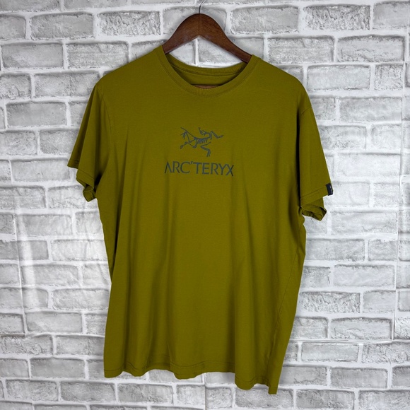 Arc'Teryx Moss Green Graphic Print Crew Neck Hiking Outdoor T-Shirt Mens XL - Picture 2 of 7